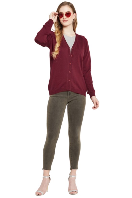 Eleganter Damenpullover  bordeauxrot