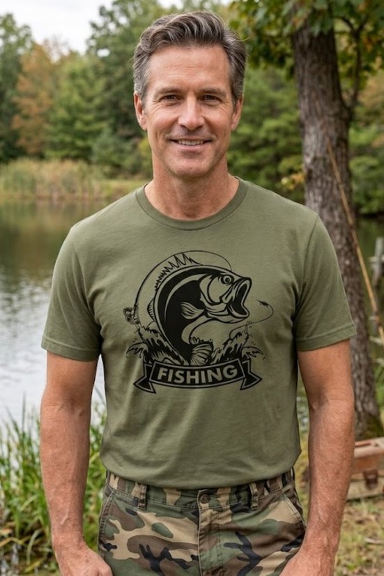Fish3 ribolovna majica 100% pamuk zelena