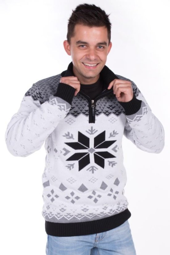 Muški bijeli jopa s norveškim uzorkom Gracio-Z