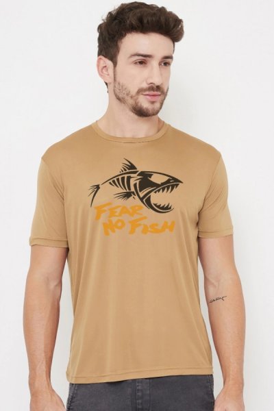 Fearnofish tričko 100% bavlna béžová