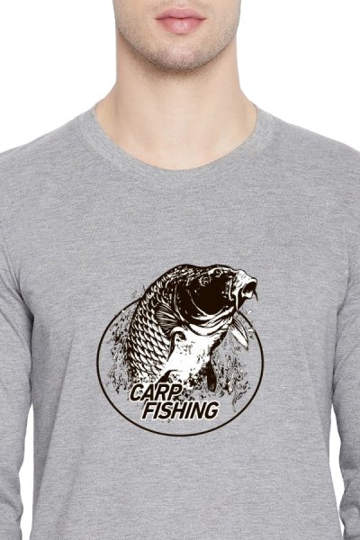 Tričko pro rybáře Carplov  s dlouhym rukávem sivá