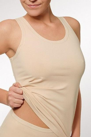 Tielko s úzkymi ramienkami beige 22124X