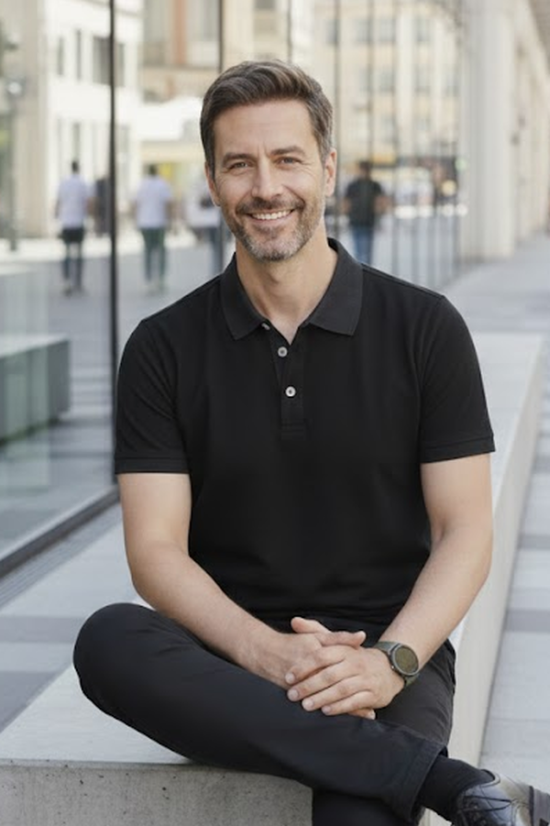 Elegantno polo 44260 crna-grafitno