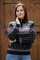Női pulóver Libora Z - kék-fekete gyapjú