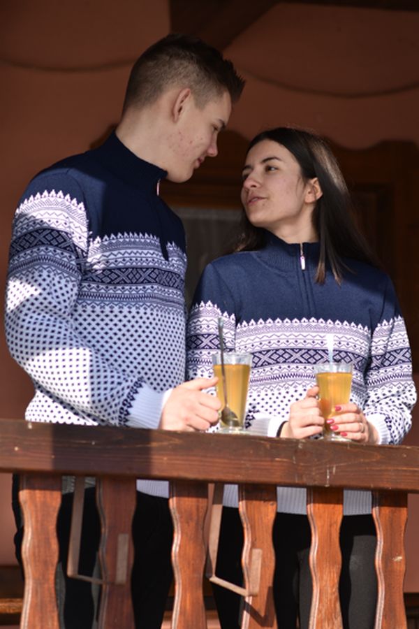AeraZ nói norvég mintás pulóver