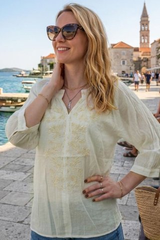 Ewident női nyári blúz 53197 – Natur