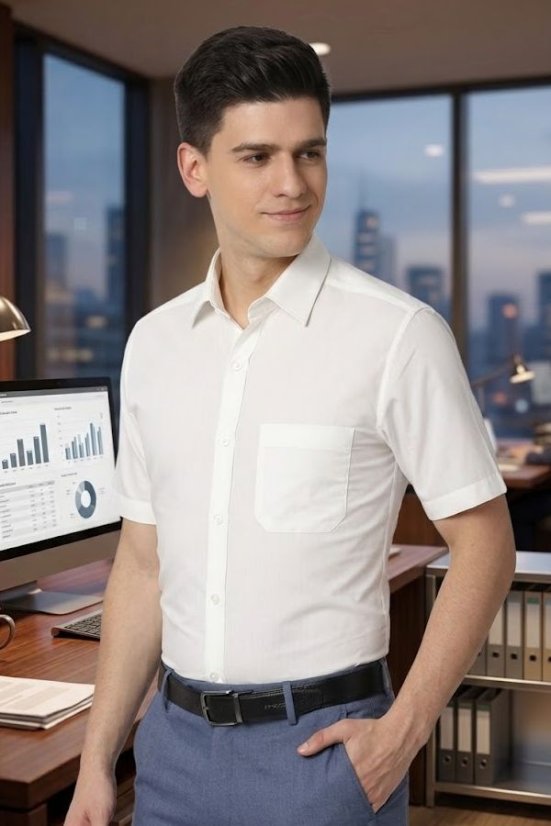 Koszula męska 44543 biała