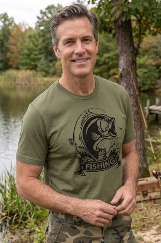 Fish3 ribolovna majica 100% pamuk zelena