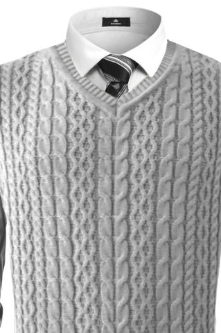 Muški pleteni prsluk CopikBB siva