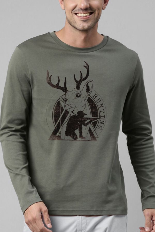 Tricou de vânătoare verde Huntingart