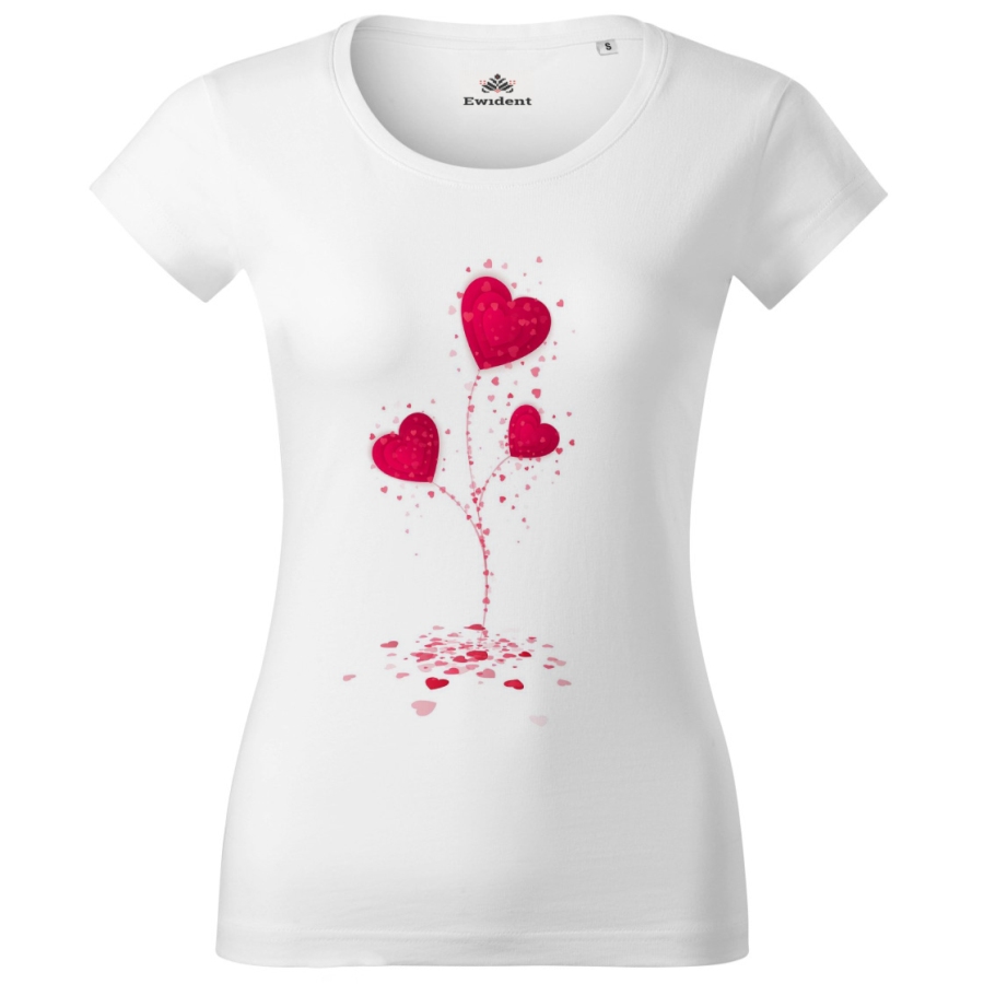 Bavlnené dámske tričko Hearttree biela