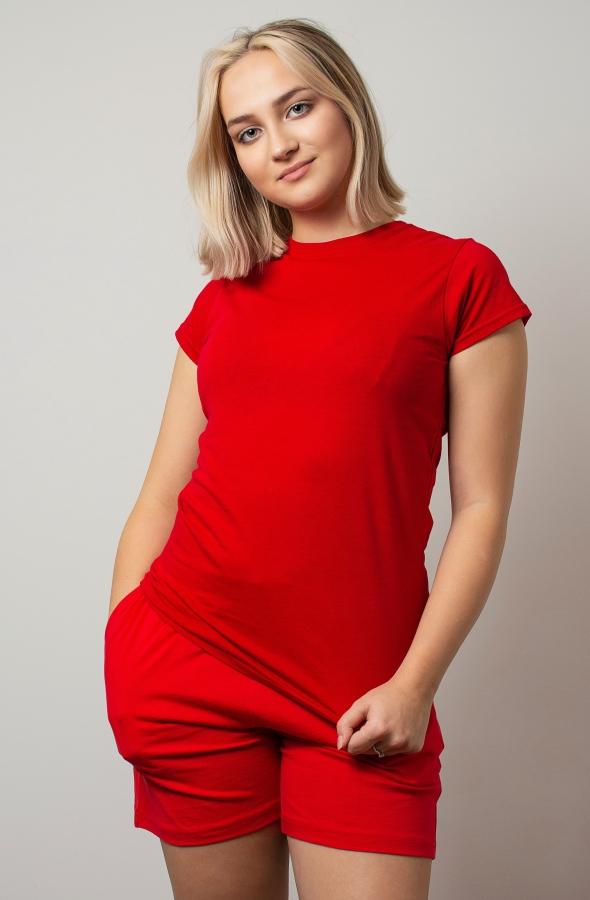 Női rövid pizsama 224100 piros