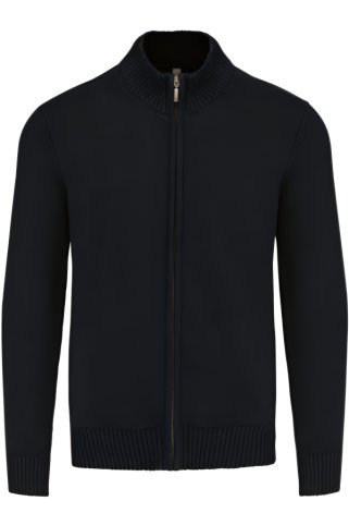 Muški pulover dugi zip black