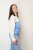 Women’s light blue knitted turtleneck – vest with Norwegian pattern – Aera-BB