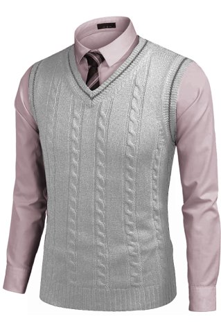 Pánska pletená vesta BogiBB sivá