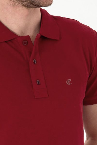 Tricou polo bărbați cu mânecă scurtă Rene maroon