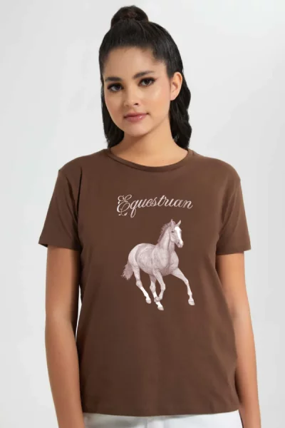 Equestrian női póló 100% pamut