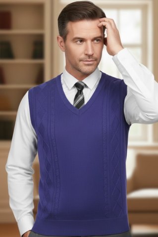 Férfi kötött mellény BBBvest royal