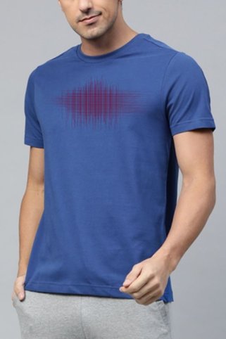 Pidžama plava majica, sive hlače – Abstract