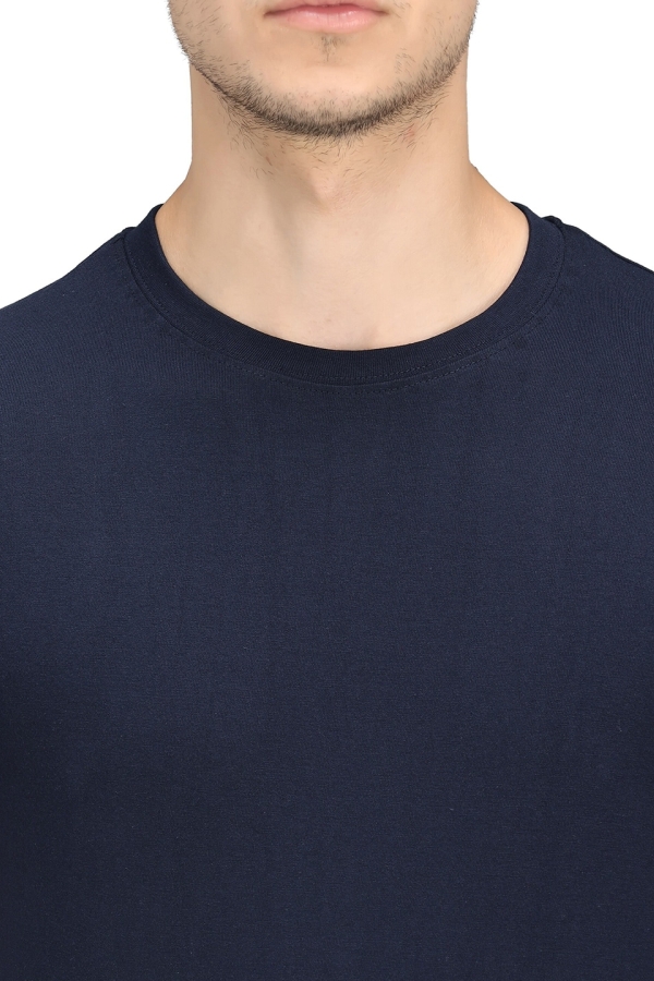 Tricou bărbați bleumarin 92% bumbac - 8% elastan