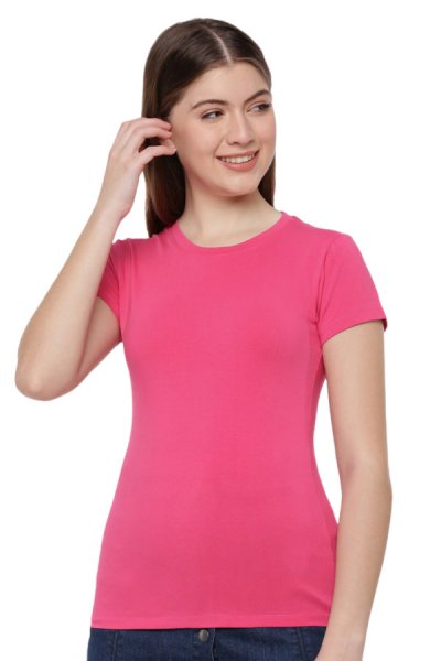 Bavlněné tričko krátký rukáv pink