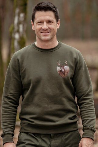 Pánska poľovnícka mikina Ewident – decentný motív