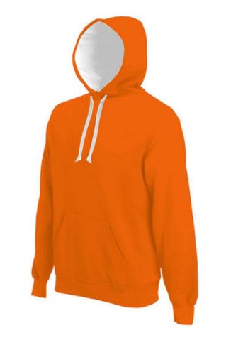 Hanorac 44465 portocaliu / alb