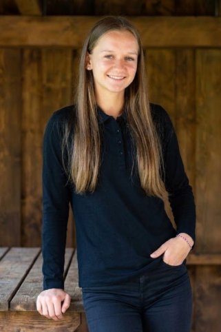 Ženska polo majica dugih rukava Ewident – crna