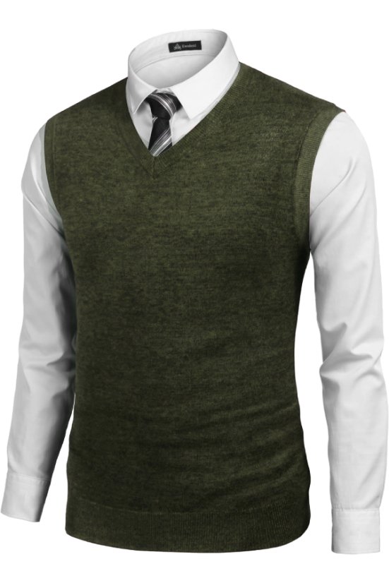 Pletená hladká vesta P2037BB lesácka