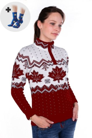 Dámsky nórsky sveter – Javor vínová