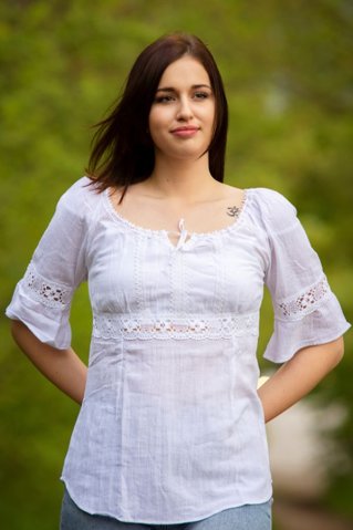 Krojová blúzka EWT143 biela