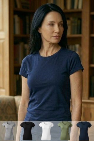 Koszulka damska z krótkim rękawem Ewident 443013 – 92% bawełna, 8% elastan