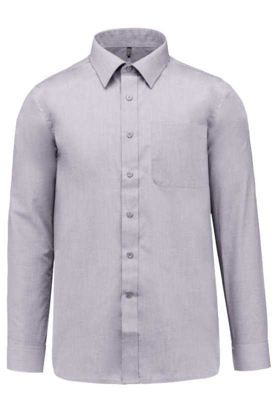 Pánska sivá košeľa – extra veľké veľkosti 3XL–6XL