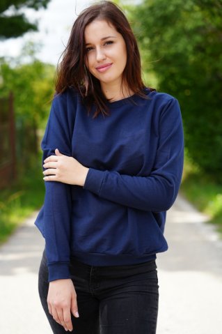 Klasična majica iz trikoja 55710000 modra