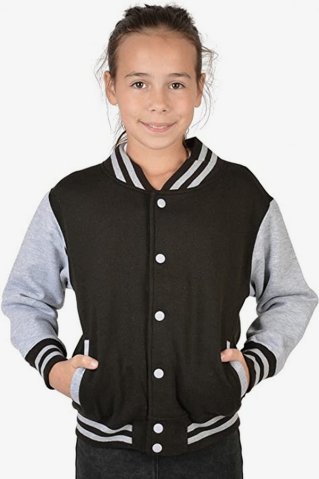 Čierna mikina pre deti na gombíky 02043J