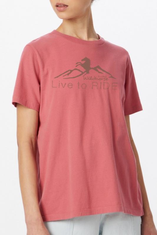 Elegáns női póló Livetoride 100% pamut rózsaszín