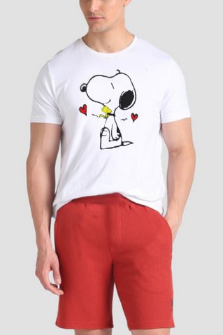 Pánske pyžamo s motívom Snoopy – krátky rukáv