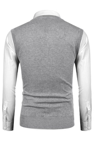 Pánska pletená vesta BBBvest sivá