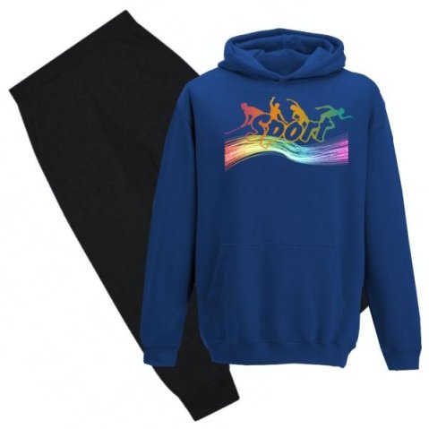 Detská tepláková súprava SPORT modrá-čierna