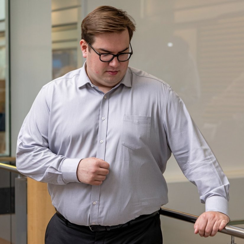 Pánska sivá košeľa – extra veľké veľkosti 3XL–6XL