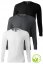 Tričko dlhý rukáv 100% bavlna, AKCIA 3ks za cenu 2ks, grafit - biela - čierna