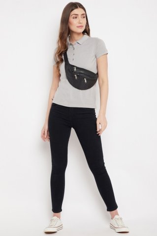 Dámska polokošeľa 6611338 sivá