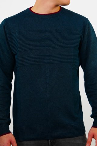 Pulover din bumbac de culoare uni PAU