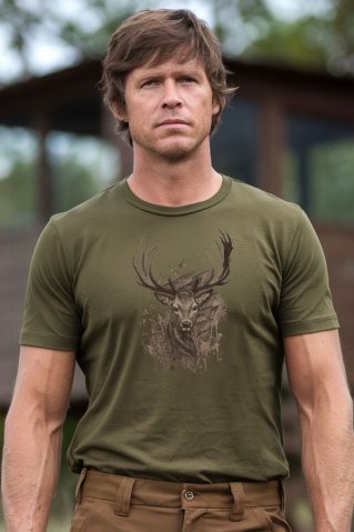 Muška lovačka majica Ewident – Glava jelena