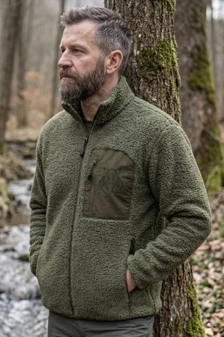 Poľovnícky sveter Ewident s potlačou diviaka