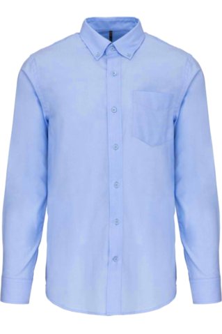 Men’s light blue oversized shirt 00200BIG – short sleeve 3XL–6XL