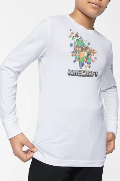 Minecraft gyerek póló fehér