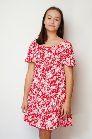 Dámske letné šaty JVPC5165 červena