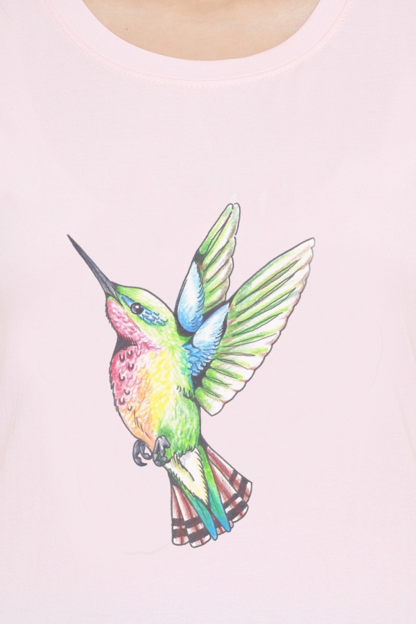 Női rövid pizsama Hummingbird rózsaszín
