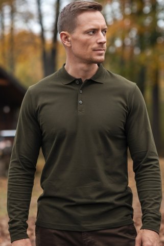 Poloshirt mit langen Ärmeln 461037X Grün